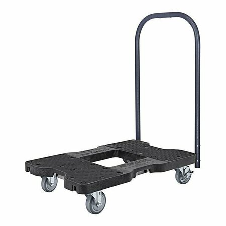 SNAP-LOC E-Track Industrial Strength 1500 lb. Black Push Cart Dolly SL1500P4B 18ASL1500P4B